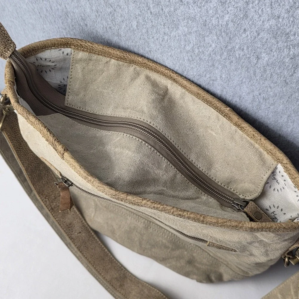 Myra Bag Flap Pocket Cowhide Shoulder Bag S-1125 - Picture 5 of 12